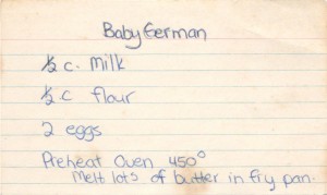 Baby German Recipe