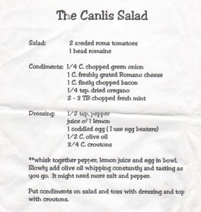 The Canlis Salad Recipe